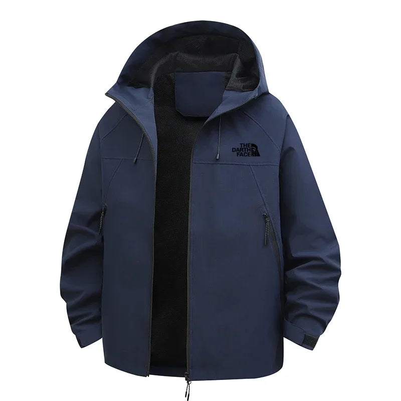 New spring and autumn men's casual jacket, outdoor fashionable windproof and waterproof printed high-quality cycling men's coat