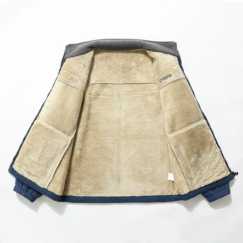 Winter Mens Fleece Warm Jackets Casual Man Thicken Windbreaker Coats Men Sports Soft Shell Stand Collar Tactical Jackets 8XL