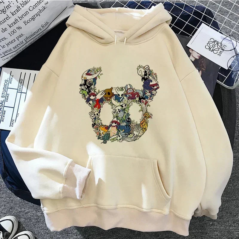 Hollow Knight Men's and Women's Same Hoodie Korean Y2k Aesthetics Autumn/Winter Hoodie Pattern Street Wear