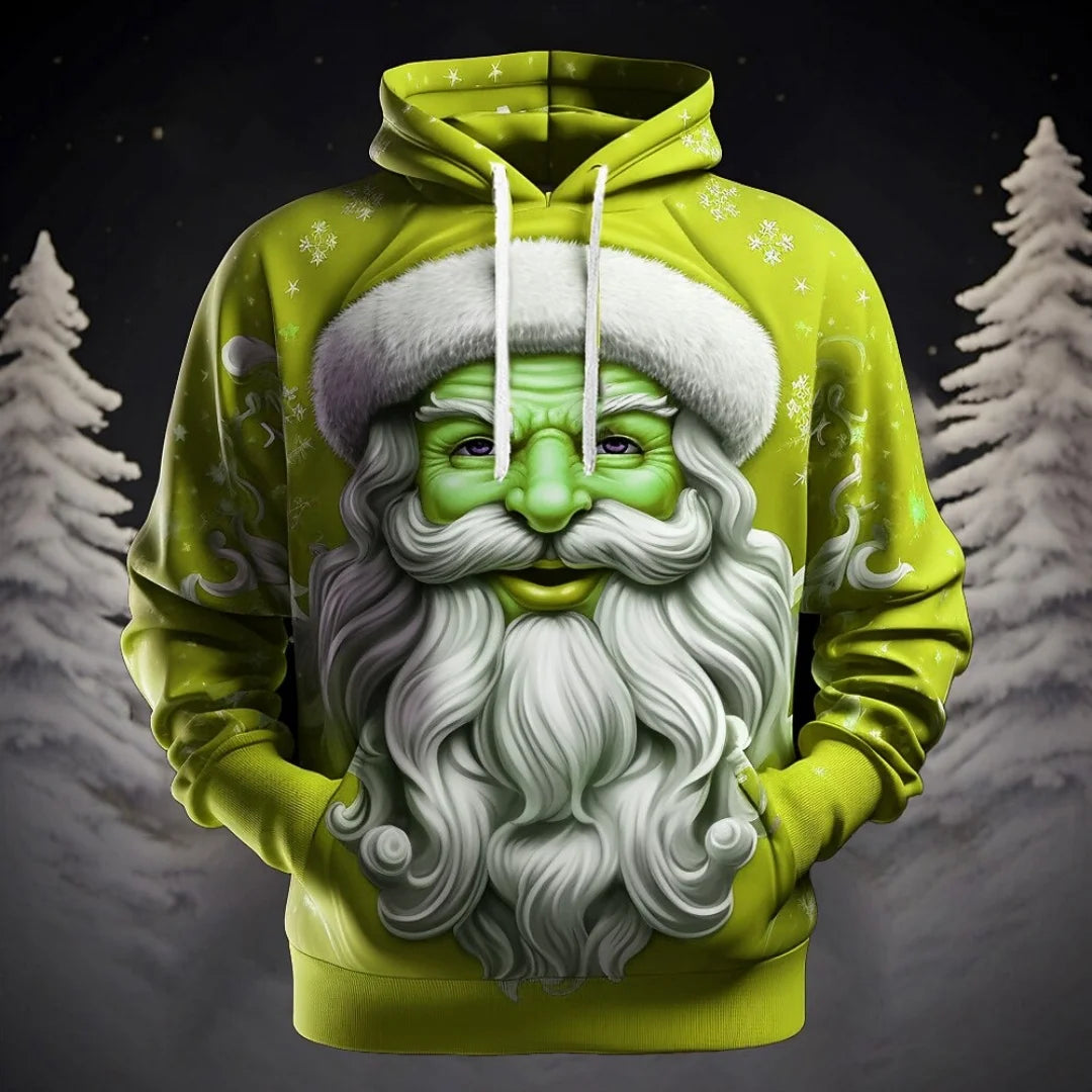 Women's Vintage Christmas Santa Print Sweatshirts Long Sleeve Crewneck Pullover Festive Street Style Spring Fall Holiday Fashion