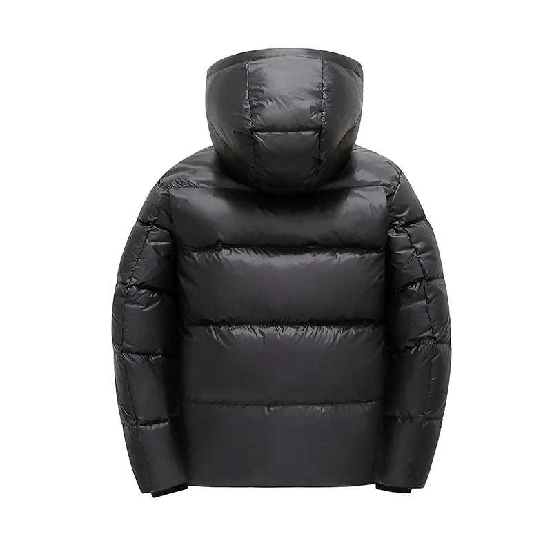 New Down Jacket Men Winter Warm Color Hooded Down Coats Thick  Mens Down Jackets Winter Outdoor Coat Mens Jacket Quality