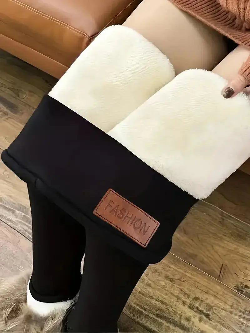 Fashionable Women's Warm High Waisted Leggings For Autumn and Winter Elastic and Comfortable Flattering Fit Durable Fabric