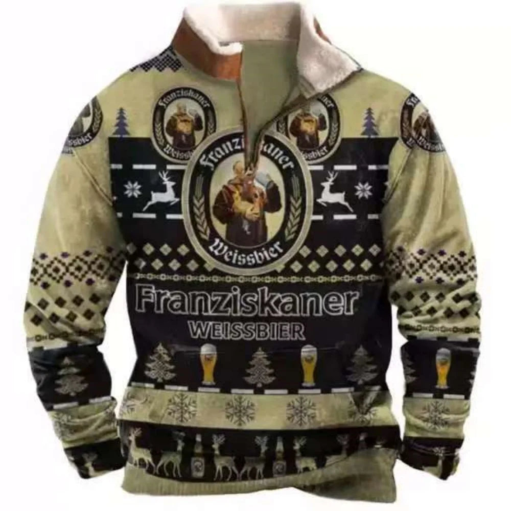 New style 3D casual jackets for men in autumn and winter, featuring various patterns and stand-up collars.