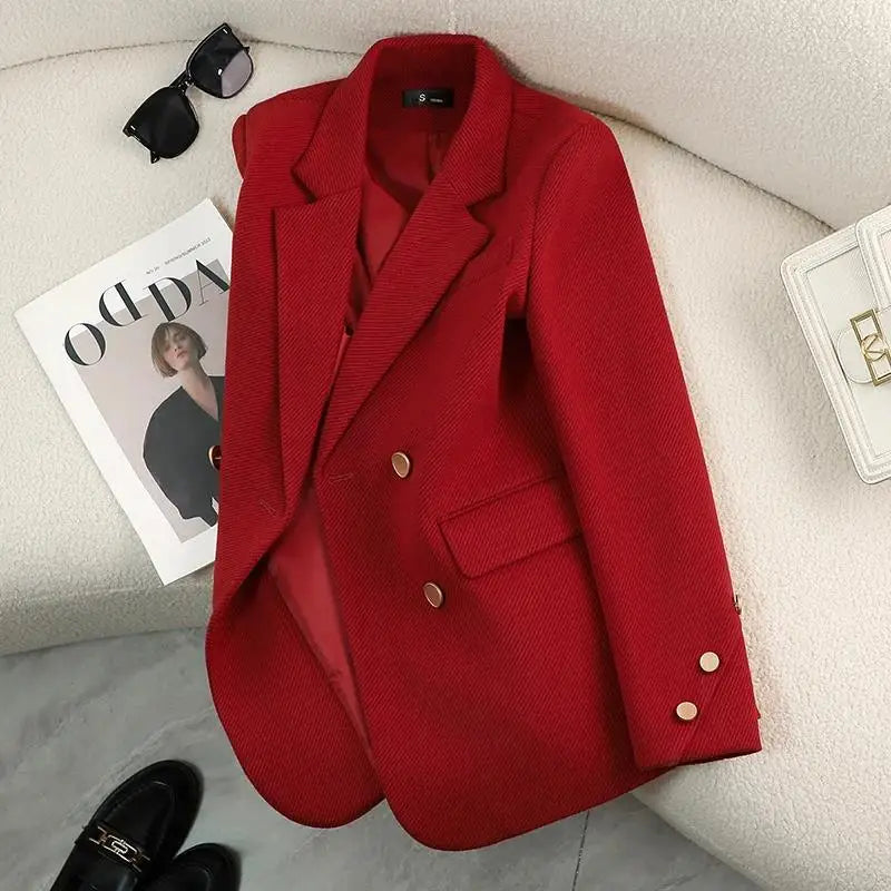 Luxury Brand Blazers Women Clothing Autumn Winter Jacket Button Office Ladies Coat Design Jacket Long Sleeve Outerwear Suits New